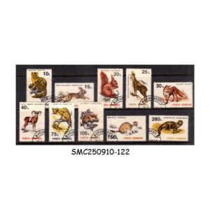 Stamps from ROMANIA - 1993 MAMMALS / WILD ANIMALS - 10V - CTO