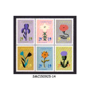 Stamps from NETHERLANDS - 2004 SUMMER STAMPS / FLOWERS - BLOCK OF 6 - SE-TENANT MNH