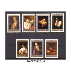 Stamps from MONGOLIA - 1981 375th BIRTH ANNIVERSARY OF REMBRANDT / PAINTING - 7V MINT NH