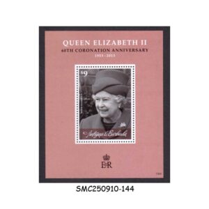 Stamps from ANTIGUA & BARBUDA - 2013 60th ANNIV. OF THE CORONATION OF QUEEN ELIZABETH II - MIN/SHT MINT NH