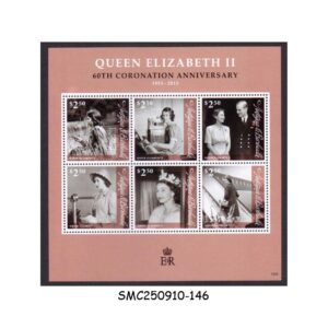 Stamps from ANTIGUA & BARBUDA - 2013 60th ANNIV. OF THE CORONATION OF QUEEN ELIZABETH II - MIN. SHEET MNH