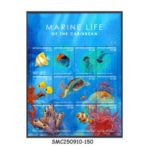 Stamps from ANTIGUA & BARBUDA - 2012 MARINE LIFE OF THE CARIBBEAN / FISH - MIN. SHEET MINT NH