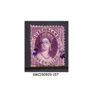 Stamps from AUSTRALIA QUEENSLAND - 1860 1s QV SG#19 - USED CV=45.00 GBP