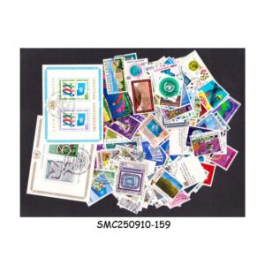 COLLECTION OF UNITED NATIONS GENEVA OFFICE STAMPS - 130 STAMPS + 2 MIN. SHEET - USED