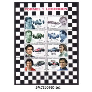 Stamps from AUSTRIA - 2006 FORMULA 1 LEGENDARY CAR RACING DRIVERS MIN/SHT MNH