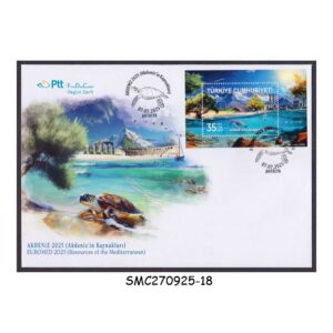 Stamps from TURKEY - 2025 EUROMED ( RESOURCES OF THE MEDITERRANEAN ) - MS FDC