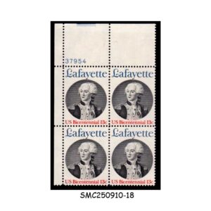 Stamps from UNITED STATES USA - 1977 MARQUIS DE LAFAYETTE - BLOCK OF 4 - MINT NH