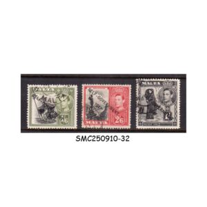 Stamps from MALTA - 1948-53 KGVI SG#243, 244 & 246 - 3V - USED