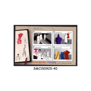 Stamps from SINGAPORE - FRANCE JOINT ISSUE : 2013 - FASHION - MIN. SHEET MINT NH