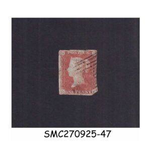 Stamps from GREAT BRITAIN - 1841 1d QV SG#9 - USED CV=50.00 GBP