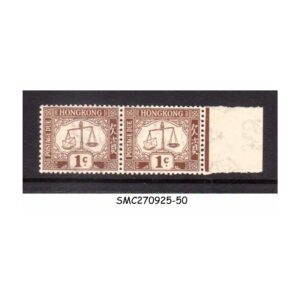 Stamps from HONG KONG - 1923 1c POSTAGE DUE SG#D1 - 2V PAIR MINT NH