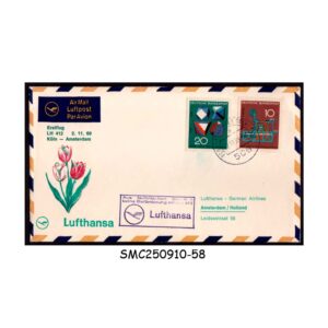 GERMANY - 1969 LUFTHANSA AIRLINES KOIN TO AMSTERDAM FFC