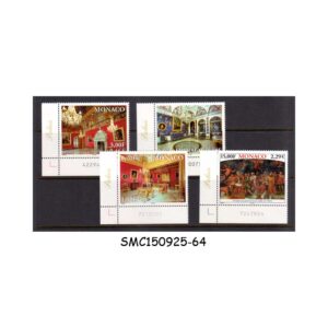 Stamps from MONACO - 2001 INTERIORS OF THE DUCAL PALACE - 4V MINT NH