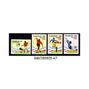 Stamps from BURKINA FASO - 1996 FIFA WORLD CUP 1998 - FRANCE '98 / FOOTBALL - 4V MINT NH