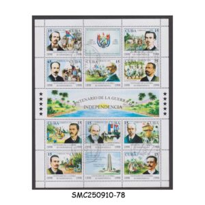 Stamps from CUBA - 1998 CENTENARY OF WAR OF INDEPENDENCE - MIN. SHEET - CTO