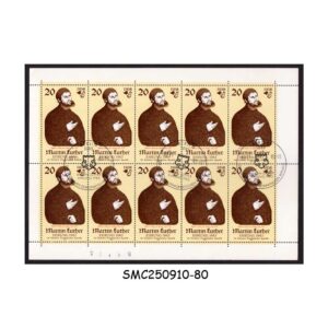 Stamps from GERMANY - 1982 500th BIRTHDAY OF REFORMER MARTIN LUTHER - MIN. SHEET - CTO