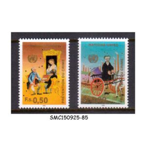 Stamps from UNITED NATIONS GENEVA - 1990 CRIME FIGHTING CONGRESS - 2V MINT NH