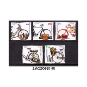 Stamps from PORTUGAL - 2025 THE USE OF BICYCLES IN PROFESSIONS / CYCLING - 5V MINT NH