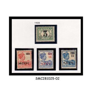 Stamps from SURINAME - 1925 SCOTT#116-119 - 4V - MINT LH