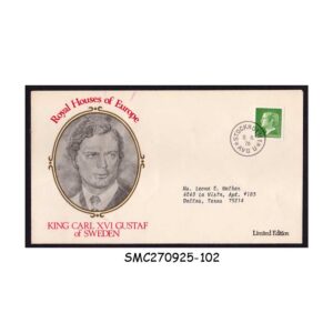 Stamps from SWEDEN - 1978 KING CARL XVI GUSTAF - FDC