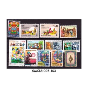 Stamps from UNITED NATIONS GENEVA OFFICE - 1987-89 SELECTED STAMPS - 13V - MINT NH