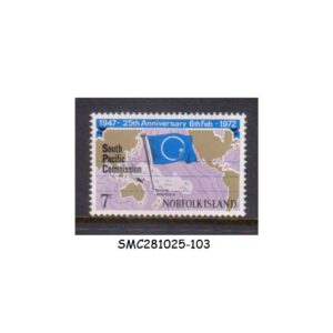 Stamps from NORFOLK ISLAND - 1972 25th ANNIVERSARY OF  SOUTH PACIFIC COMMISSION - 1V MINT NH