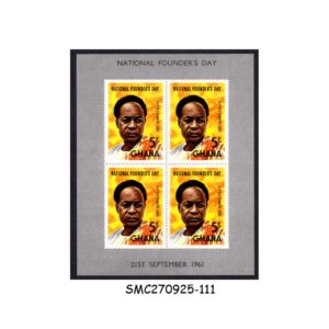 Stamps from GHANA - 1961 NATIONAL FOUNDER'S DAY - SOUVENIR SHEET MINT NH
