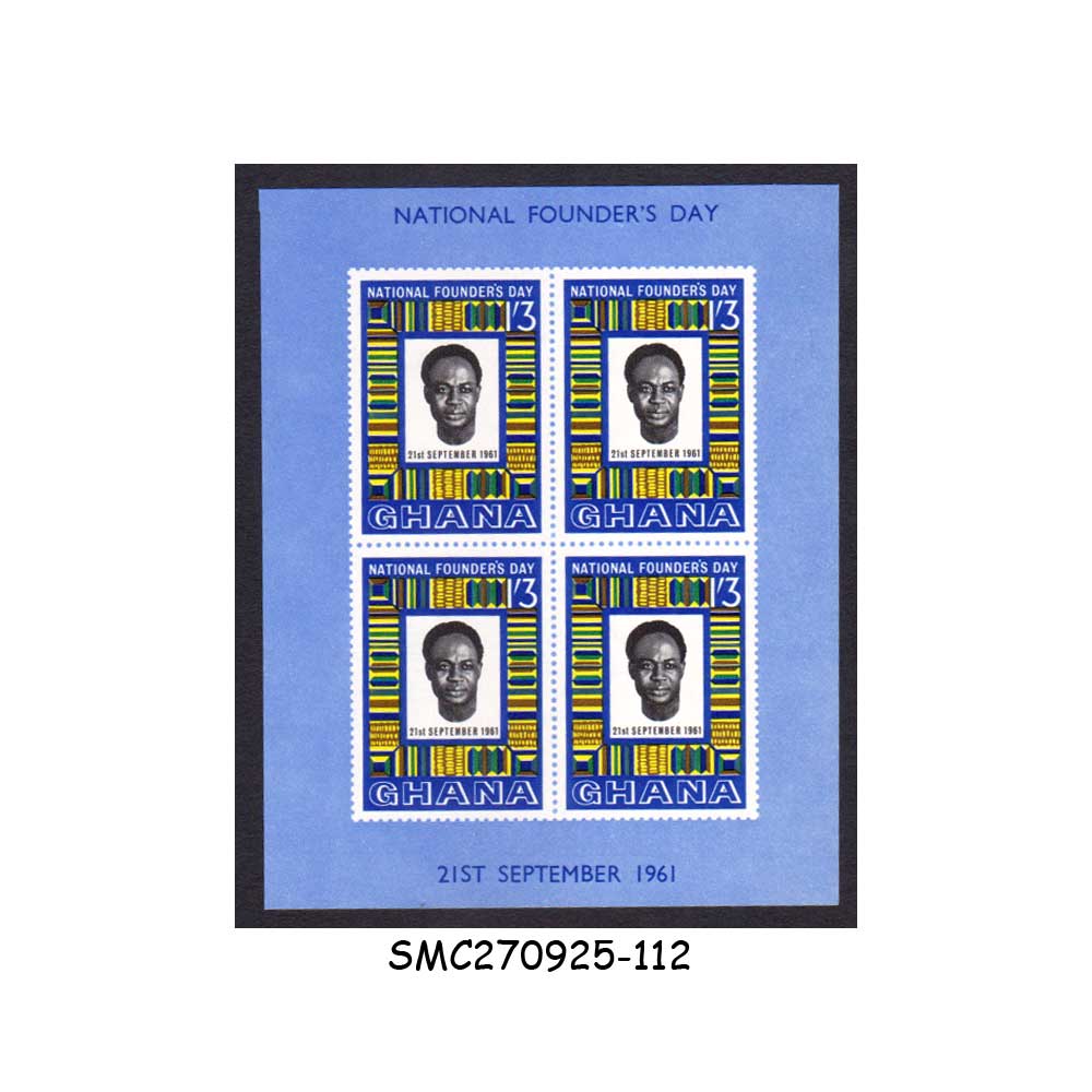 Stamps from GHANA - 1961 NATIONAL FOUNDER'S DAY - MIN. SHEET MINT NH