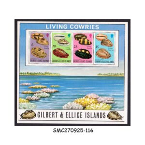 Stamps from GILBERT & ELLICE ISLANDS - 1975 COWRIES - MIN. SHEET MINT NH