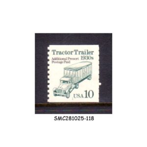 Stamps from UNITED STATES USA - 1991 TRACTOR TRAILER 1930S 10c SCOTT#2457 1V MNH COIL STAMP