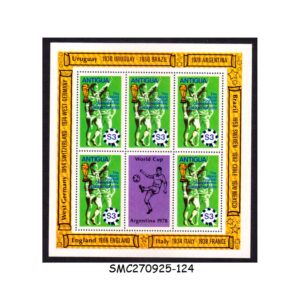 Stamps from ANTIGUA - 1978 THE WORLD FOOTBALL CHAMPIONSHIP - MIN. SHEET MINT NH