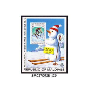 Stamps from MALDIVES - 1976 WINTER OLYMPIC GAMES - MIN. SHEET MINT NH