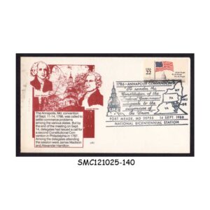 Cover from UNITED STATES USA - 1986 BICENTENARY OF ANNAPOLIS CONVENTION COVER WITH SP. CANCL.