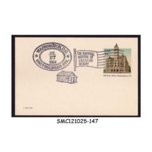 Postal stationery from UNITED STATES - 1984 POSTCARD WITH NATIONAL MUSEUM OF AMERICAN HISTORY CANCL.