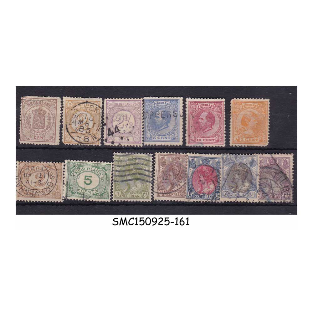 Stamps from NETHERLANDS - 1864-1924 SELECTED CLASSIC STAMPS - 13V - USED