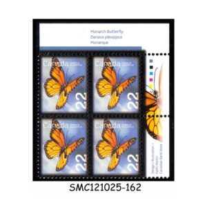 Stamps from CANADA - 2014 MONARCH BUTTERFLY / BUTTERFLIES / INSECTS - Blk of 4 - MINT NH