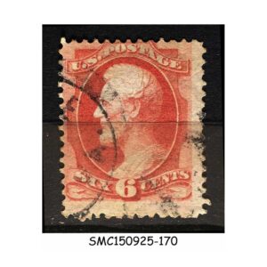 Stamps from UNITED STATES USA - 1870 6c carmine SCOTT#148 CV=35.00 USD - 1V - USED