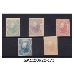 Stamps from MEXICO - 1872 HIDALGO SG#87-91 5V - MINT HINGED IMPERF!!!