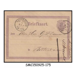 Postal stationery from NETHERLANDS - 1876 2.5c POSTCARD - USED