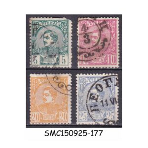 Stamps from SERBIA - 1880 KING MILAN SCOTT#27-30 4V - USED