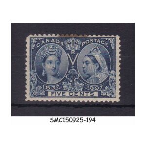 Stamps from CANADA - 1897 QUEEN VICTORIA JUBILEE SG#128 - 1V UNUSED - LH