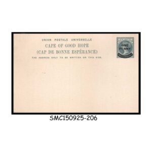Postal stationery from CAPE OF GOOD HOPE - 1d QV UPU POST CARD - OVERPRINTED - MINT