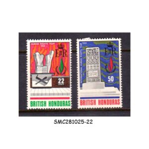 Stamps from BRITISH HONDURAS - 1968 HUMAN RIGHTS YEAR - 2V - MINT HINGED