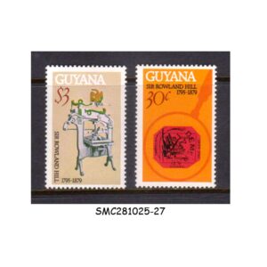 Stamps from GUYANA - 1979 DEATH CENTENARY OF SIR ROWLAND HILL - 2V - MINT NH