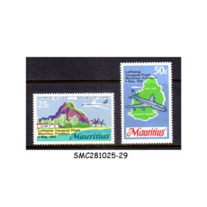 Stamps from MAURITIUS - 1970 LUFTHANSA INAUGURAL FLIGHT - 2V - MINT NH