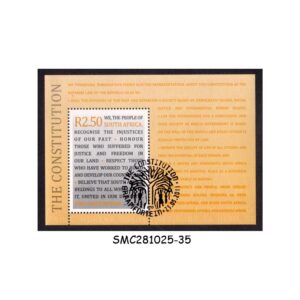 Stamps from SOUTH AFRICA - 2011 THE CONSTITUTION - MIN. SHEET - FDI