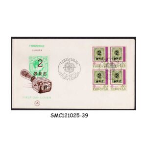 Cover from FAROE ISLANDS - 1979 HISTORY OF POST / EUROPA - BLOCK OF 4 - FDC