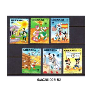 Stamps from GRENADA - 1988 OLYMPIC GAMES & DISNEY ANIMATION - 6V - MINT HINGED