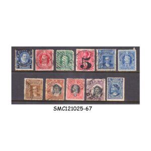 Stamps from CHILE - 1900-1910 SELECTED STAMPS OF CHRISTOPHER COLUMBUS - 11V - USED