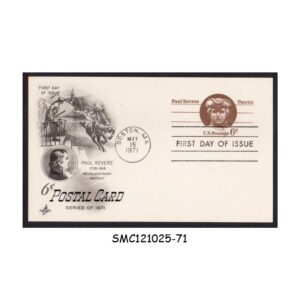 Postal stationery from UNITED STATES USA - 1971 6c PAUL REVERO POSTAL CARD - FDI